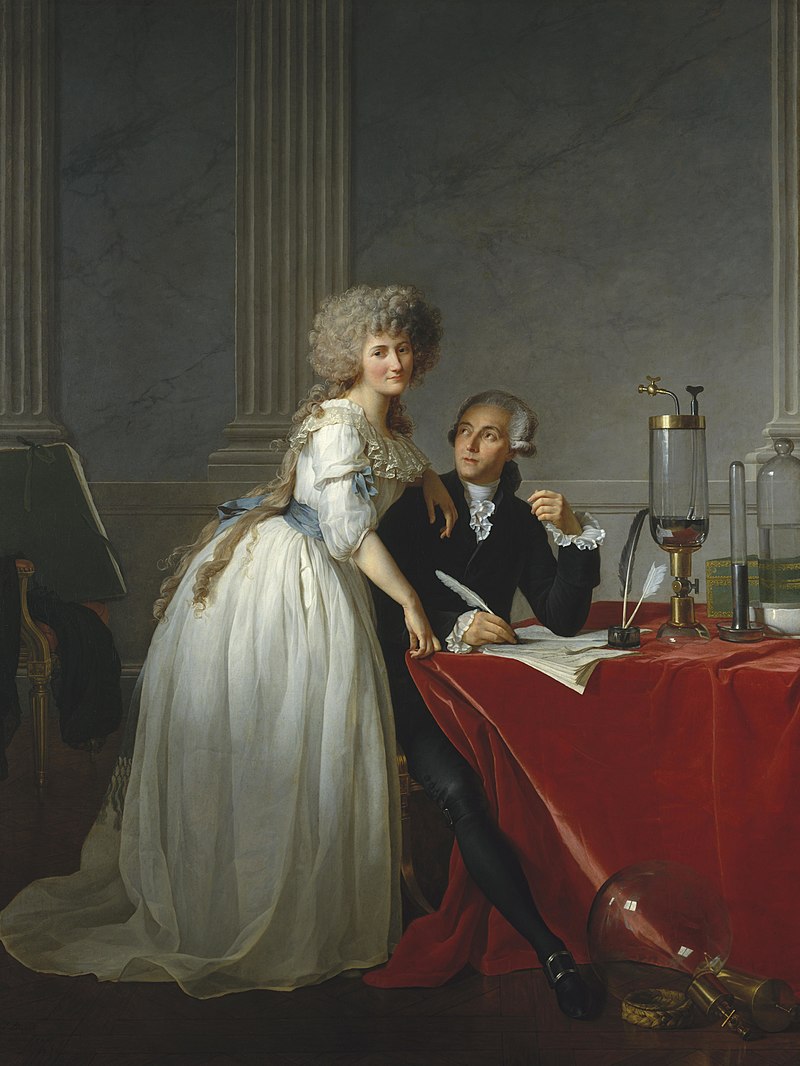 A painting of Antoine Lavoisier and his wife, Marie-Anne Paulze Lavoisier