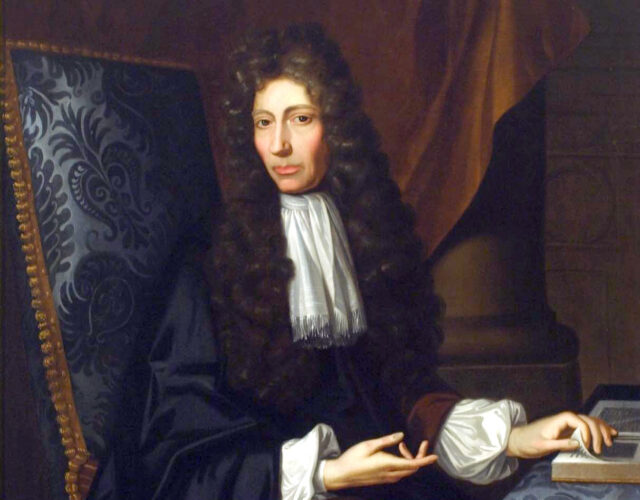 A painting of Robert Boyle